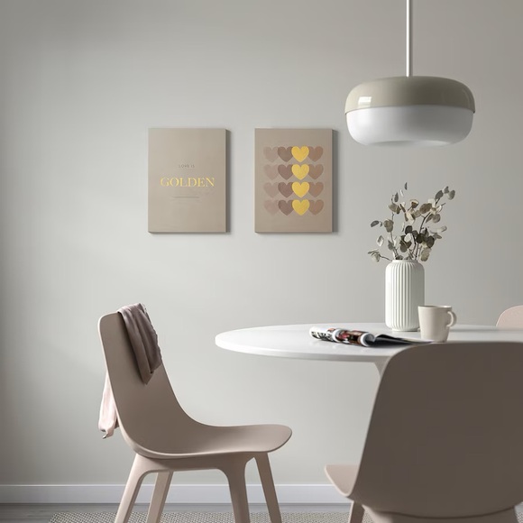 IKEA PJÄTTERYD Picture, canvas, golden love, 11 ¾x15 ¾ " NEW (2-Pack) - Picture 3 of 3